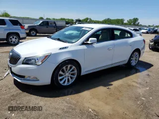 2014 Buick LaCrosse Leather with VIN 1G4GB5G36EF233077, listed as a Copart auction lot 54481755 with 185,056 mi miles and Salvage title. Bid and sale history available at DreamBid. Image 1.