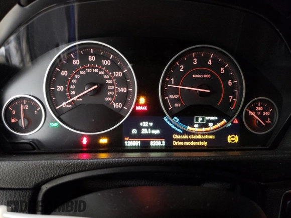 2015 BMW 4 Series 435i with VIN WBA3R1C53FK194890, listed as a Copart auction lot 87603825 with 126,991 mi miles and Salvage Title. Bid and sale history available at DreamBid. Image 9.