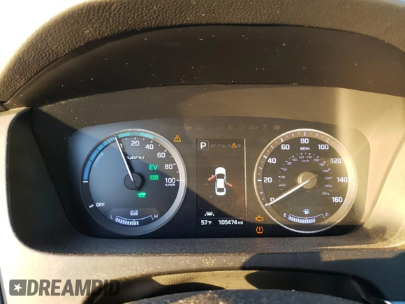 2017 Hyundai Sonata Hybrid Limited with VIN KMHE34L36HA062353, listed as a Copart auction lot 37828863 with 105,474 mi miles. Bid and sale history available at carsss.com. Image 9.