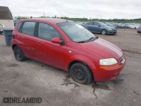 2006 Chevrolet Aveo LS with VIN KL1TD66686B681805, listed as a IAAI auction lot 42307732 with 172,769 mi miles and . Bid and sale history available at DreamBid. Image 1.