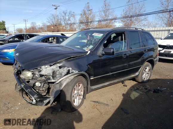 2005 BMW X5 3.0i with VIN 5UXFA13565LY20253, listed as a Copart auction lot 80418664 with 0 mi miles and Salvage Title. Bid and sale history available at carsss.com. Image 1.