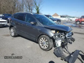 2017 Ford Escape Titanium with VIN 1FMCU9J99HUB91050, listed as a Copart auction lot 50407245 with 40,242 mi miles and Salvage Title. Bid and sale history available at carsss.com. Image 4.