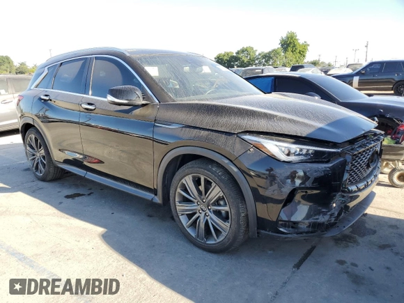 2020 Infiniti QX50 Luxe with VIN 3PCAJ5M38LF120752, listed as a Copart auction lot 64446825 with 40,001 mi miles and Salvage title. Bid and sale history available at DreamBid. Image 4.