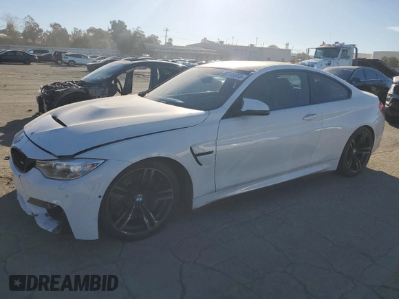 2015 BMW M4 with VIN WBS3R9C59FK334290, listed as a Copart auction lot 87755955 with 59,403 mi miles and Salvage Title. Bid and sale history available at carsss.com. Image 1.