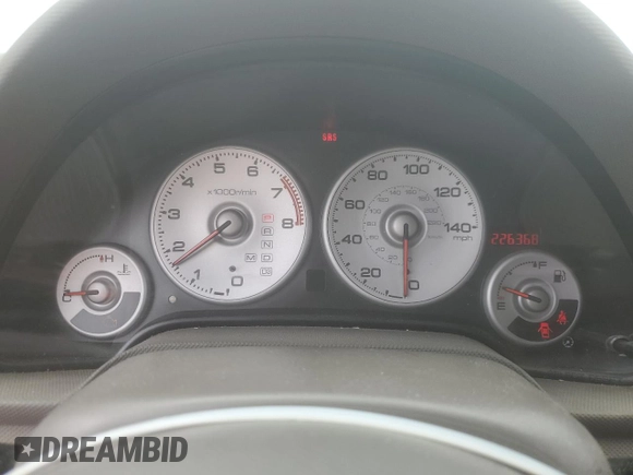 2002 Acura RSX Auto with VIN JH4DC54802C012624, listed as a Copart auction lot 62392515 with 226,368 mi miles and Salvage title. Bid and sale history available at DreamBid. Image 9.