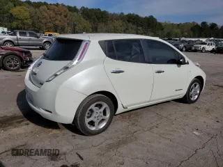2012 Nissan LEAF SL with VIN JN1AZ0CP9CT020398, listed as a Copart auction lot 50673605 with 61,038 mi miles and Salvage Title. Bid and sale history available at carsss.com. Image 3.