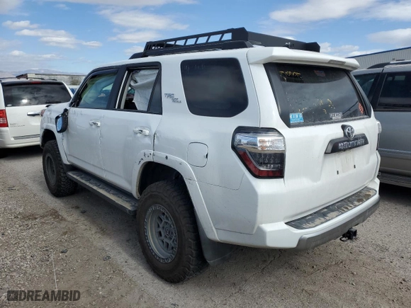 2022 Toyota 4Runner TRD Off Road with VIN JTEPU5JR1N6016088, listed as a Copart auction lot 44816615 with 56,815 mi miles and Salvage Title. Bid and sale history available at carsss.com. Image 2.