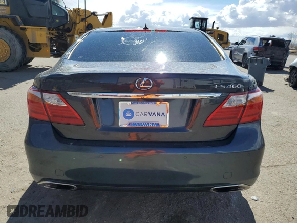 2011 Lexus LS 460 with VIN JTHBL5EF1B5103510, listed as a Copart auction lot 48377525 with 87,612 mi miles and Salvage title. Bid and sale history available at DreamBid. Image 6.