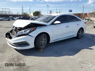 2015 Hyundai Sonata Sport with VIN 5NPE34AB3FH091362, listed as a Copart auction lot 45514825 with 118,809 mi miles and Salvage Title. Bid and sale history available at carsss.com. Image 1.
