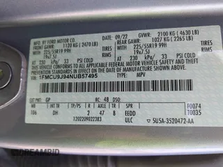 2022 Ford Escape Titanium with VIN 1FMCU9J94NUB57495, listed as a IAAI auction lot 42530044 with 27,075 mi miles and . Bid and sale history available at DreamBid. Image 9.