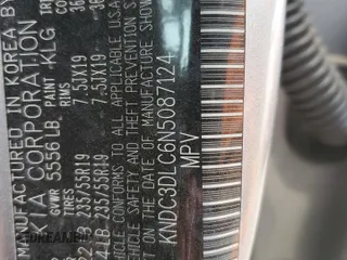 2022 Kia EV6 Wind with VIN KNDC3DLC6N5087124, listed as a Copart auction lot 75606944 with 11,687 mi miles and Salvage Title. Bid and sale history available at carsss.com. Image 12.