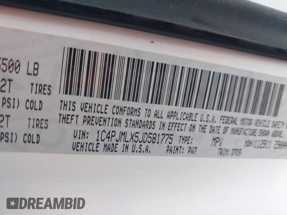 2018 Jeep Cherokee Latitude Plus with VIN 1C4PJMLX5JD581775, listed as a IAAI auction lot 41684428 with 151,225 mi miles and . Bid and sale history available at carsss.com. Image 9.