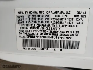 2013 Honda Odyssey EX-L with VIN 5FNRL5H62DB084804, listed as a Copart auction lot 51113985 with 173,045 mi miles and Non Repairable. Bid and sale history available at carsss.com. Image 13.