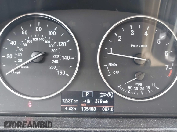 2013 BMW 3 Series 328i xDrive with VIN WBA3B5G5XDNS04574, listed as a IAAI auction lot 41935635 with 135,408 mi miles. Bid and sale history available at carsss.com. Image 7.