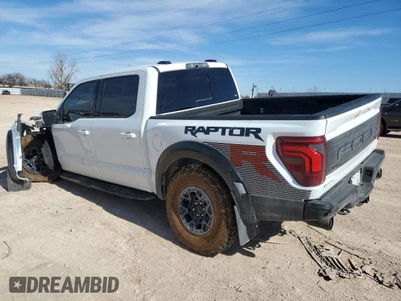 2024 Ford F-150 Raptor with VIN 1FTFW1RJ9RFB89090, listed as a Copart auction lot 43642975 with 5,164 mi miles and Salvage Title. Bid and sale history available at DreamBid. Image 2.