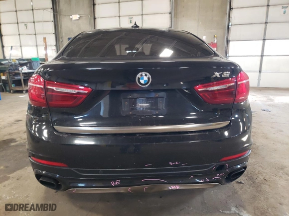 2016 BMW X6 xDrive50i with VIN 5UXKU6C54G0R34047, listed as a Copart auction lot 45595935 with 115,471 mi miles and Salvage Title. Bid and sale history available at carsss.com. Image 6.