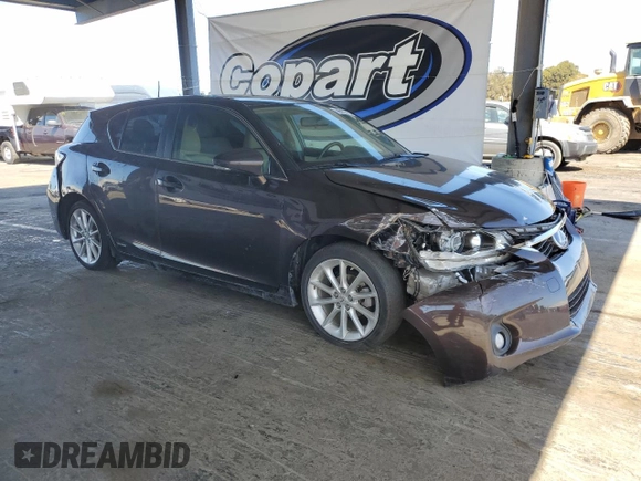 2011 Lexus CT 200h with VIN JTHKD5BH8B2016353, listed as a Copart auction lot 56593395 with 182,156 mi miles and Salvage title. Bid and sale history available at DreamBid. Image 4.