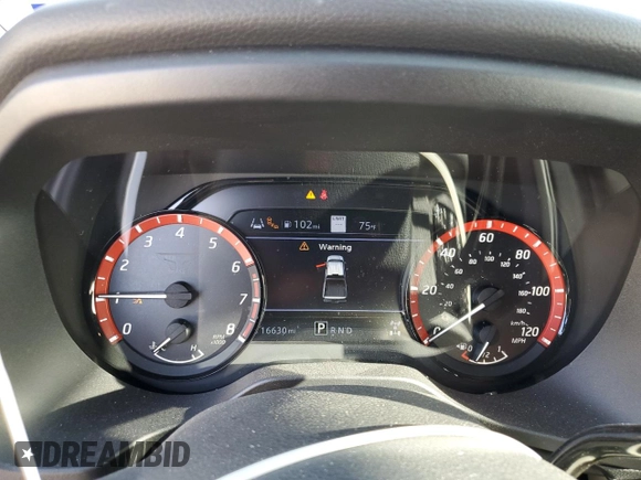 2023 Nissan Titan SV z VIN 1N6AA1ED7PN118575, wystawiony jako Copart lot #77127554 z przebiegiem 16 630 mil mil oraz Szkoda całkowita • Salvage title. Historia ofert i sprzedaży dostępna na DreamBid. Obrazek 9.