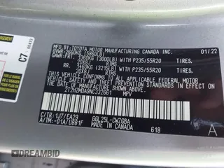 2022 Lexus RX with VIN 2T2HZMDA9NC332661, listed as a IAAI auction lot 41877725 with 19,045 mi miles. Bid and sale history available at carsss.com. Image 9.
