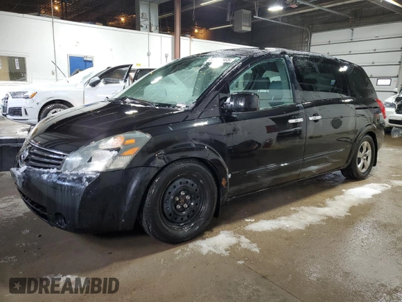 2007 Nissan Quest S with VIN 5N1BV28U67N134677, listed as a Copart auction lot 88017665 with 145,061 mi miles and Salvage Title. Bid and sale history available at carsss.com. Image 1.
