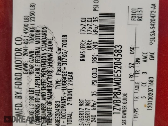 2014 Ford Mustang V6 with VIN 1ZVBP8AM0E5204583, listed as a Copart auction lot 48427935 with 114,307 mi miles and Salvage Title. Bid and sale history available at carsss.com. Image 13.