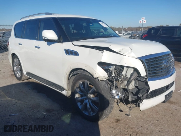 2013 Infiniti QX56 with VIN JN8AZ2NF7D9531219, listed as a IAAI auction lot 41000302 with 238,443 mi miles and . Bid and sale history available at DreamBid. Image 1.