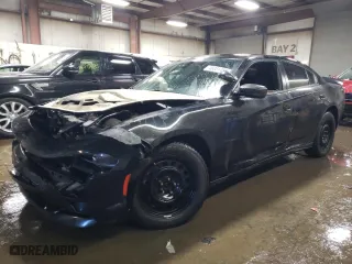 2016 Dodge Charger Police with VIN 2C3CDXKT9GH319649, listed as a Copart auction lot 46051485 with 115,256 mi miles and Salvage Title. Bid and sale history available at carsss.com. Image 1.