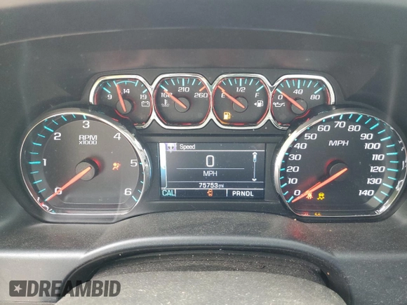2018 Chevrolet Silverado 1500 LT with VIN 1GCVKRECXJZ255744, listed as a Copart auction lot 55957495 with 75,753 mi miles and Salvage Title. Bid and sale history available at DreamBid. Image 9.