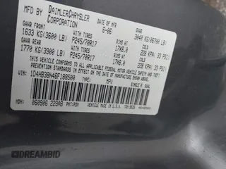 2006 Dodge Durango SXT с VIN 1D4HB38N46F188500, выставлен на аукционе IAAI как лот 42241616 с пробегом 191 846 миль миль и . История ставок и продаж доступна на DreamBid. Изображение 9.