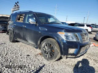 2019 Nissan Armada SV with VIN JN8AY2NC5K9584202, listed as a Copart auction lot 85111424 with Not Provided miles and Salvage Title. Bid and sale history available at carsss.com. Image 4.