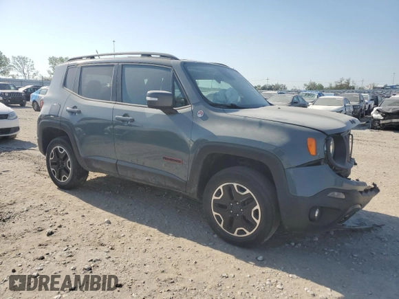 2016 Jeep Renegade Trailhawk with VIN ZACCJBCT2GPC61761, listed as a Copart auction lot 45637815 with 100,055 mi miles and Salvage title. Bid and sale history available at DreamBid. Image 4.