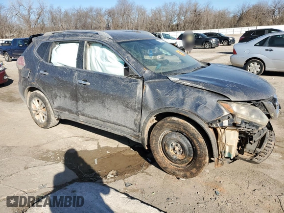 2015 Nissan Rogue S with VIN KNMAT2MV4FP517976, listed as a Copart auction lot 47590315 with 167,419 mi miles and Salvage Title. Bid and sale history available at DreamBid. Image 4.