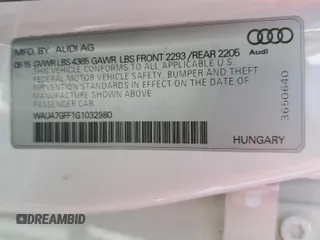2016 Audi A3 1.8T Premium with VIN WAUA7GFF1G1032980, listed as a Copart auction lot 72144483 with 50,303 mi miles. Bid and sale history available at carsss.com. Image 12.