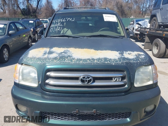 2003 Toyota Sequoia Limited with VIN 5TDBT48A23S173489, listed as a IAAI auction lot 41866742 with 185,706 mi miles and . Bid and sale history available at DreamBid. Image 13.