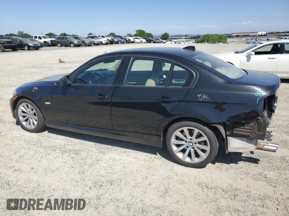 2011 BMW 3 Series 328i with VIN WBAPH5G50BNM76175, listed as a Copart auction lot 53102645 with 89,187 mi miles and Salvage Title. Bid and sale history available at carsss.com. Image 2.