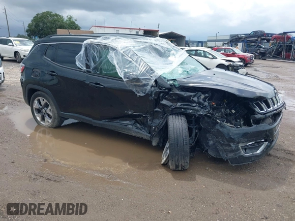 2021 Jeep Compass Limited with VIN 3C4NJDCB6MT584016, listed as a IAAI auction lot 42661401 with 68,455 mi miles and . Bid and sale history available at DreamBid. Image 1.