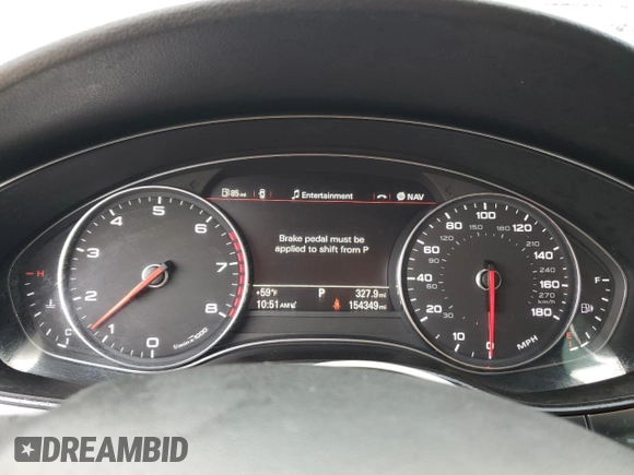 2012 Audi A6 Premium Plus with VIN WAUGGAFC2CN054230, listed as a Copart auction lot 58772165 with 154,349 mi miles and Clean title. Bid and sale history available at DreamBid. Image 9.