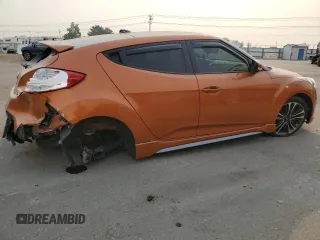 2016 Hyundai Veloster Turbo with VIN KMHTC6AEXGU262656, listed as a Copart auction lot 64466964 with 111,545 mi miles and Salvage Title. Bid and sale history available at carsss.com. Image 3.