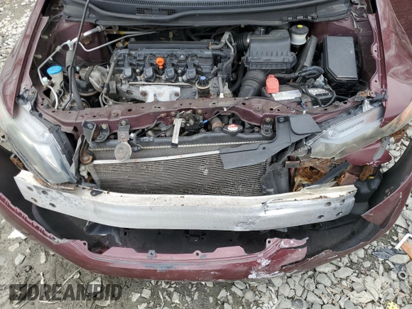 2012 Honda Civic LX with VIN 2HGFB2F56CH590113, listed as a Copart auction lot 51314825 with 168,156 mi miles and Salvage Title. Bid and sale history available at DreamBid. Image 12.