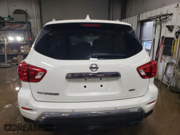 2019 Nissan Pathfinder S with VIN 5N1DR2MM8KC596326, listed as a Copart auction lot 48742555 with 71,577 mi miles and Salvage title. Bid and sale history available at DreamBid. Image 6.