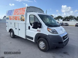 2019 Ram ProMaster z VIN 3C7WRVKG2KE512637, wystawiony jako Copart lot #79076894 z przebiegiem 71 332 mil mil oraz Szkody całkowita. Historia ofert i sprzedaży dostępna na DreamBid. Obrazek 1.