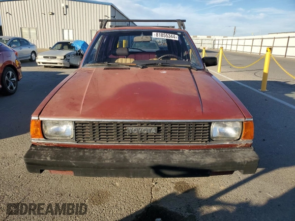 1983 Toyota Corolla with VIN JT2AE72W3D5007980, listed as a Copart auction lot 81855344 with 124,611 mi miles and Clean title. Bid and sale history available at DreamBid. Image 5.