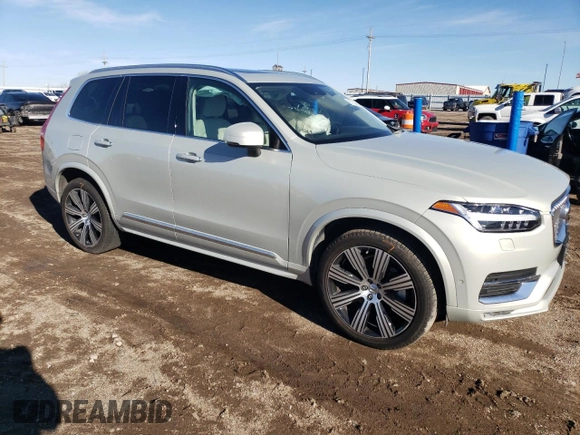2021 Volvo XC90 Inscription with VIN YV4A22PL5M1708753, listed as a Copart auction lot 80715284 with 15,191 mi miles and Salvage Title. Bid and sale history available at carsss.com. Image 4.