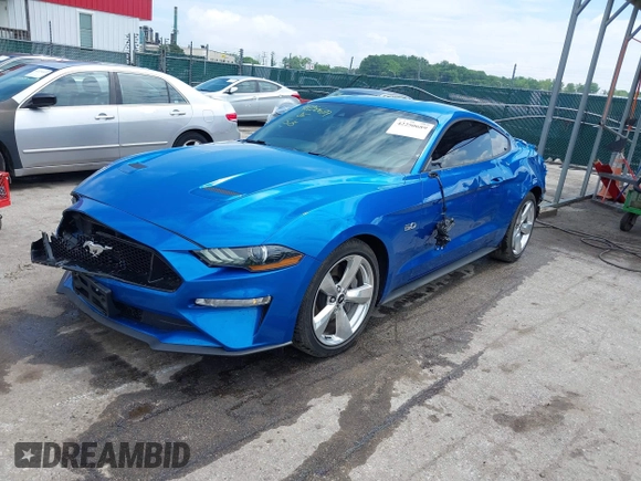 2019 Ford Mustang GT with VIN 1FA6P8CF4K5180728, listed as a IAAI auction lot 42250689 with 9,135 mi miles and . Bid and sale history available at DreamBid. Image 18.