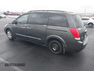 2008 Nissan Quest S with VIN 5N1BV28U98N121410, listed as a IAAI auction lot 41563570 with 139,883 mi miles. Bid and sale history available at carsss.com. Image 3.
