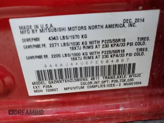 2015 Mitsubishi Outlander Sport GT с VIN 4A4AJ4AU6FE604067, выставлен на аукционе Copart как лот 74631874 с пробегом 67 818 миль миль и Списание • Salvage title. История ставок и продаж доступна на DreamBid. Изображение 13.
