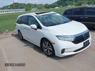 2023 Honda Odyssey Touring with VIN 5FNRL6H8XPB038875, listed as a IAAI auction lot 42441076 with 13,947 mi miles and . Bid and sale history available at DreamBid. Image 1.