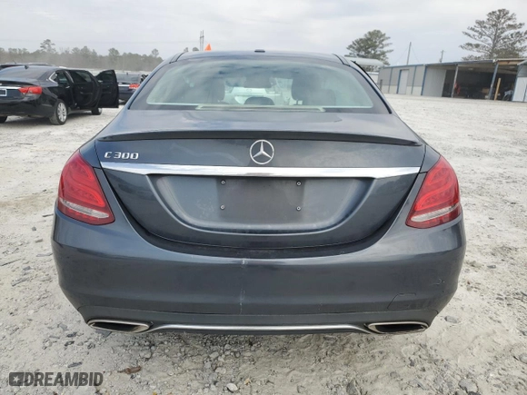 2015 Mercedes-Benz C-Class C 300 with VIN 55SWF4JB5FU049025, listed as a Copart auction lot 47195235 with 188,564 mi miles and Salvage Title. Bid and sale history available at carsss.com. Image 6.