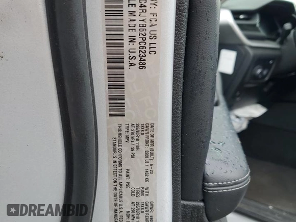 2023 Jeep Grand Cherokee с VIN 1C4RJYB62PC623486, выставлен на аукционе Copart как лот 51878245 с пробегом 48 245 миль миль и Чистый • Clean title. История ставок и продаж доступна на DreamBid. Изображение 13.