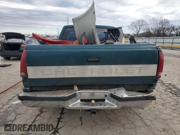 1996 Chevrolet Silverado 1500 with VIN 1GCEC14M0TZ106786, listed as a Copart auction lot 43858625 with 213,182 mi miles and Non Repairable. Bid and sale history available at DreamBid. Image 6.